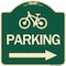 Signmission Bicycle Symbol Parking Right Arrow Heavy-Gauge Aluminum Architectural Sign, 18" x 18", G-1818-24315 A-DES-G-1818-24315 - alternate 1
